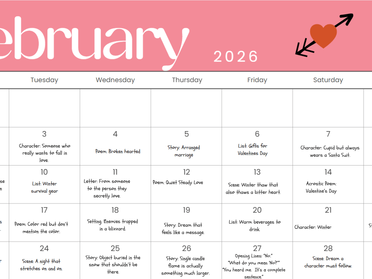 February 2026 Writing&nbsp;Prompts