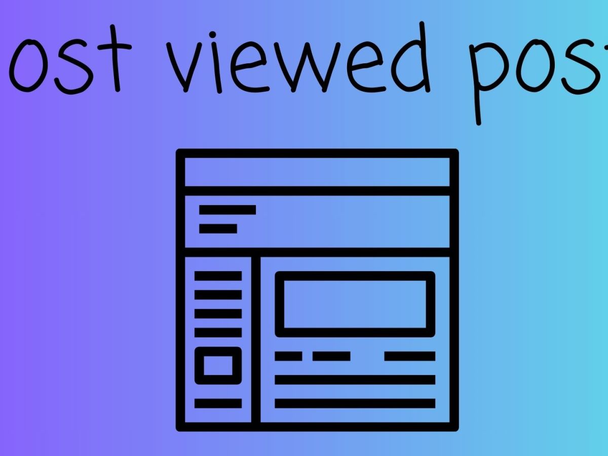 Check out the most viewed&nbsp;posts!